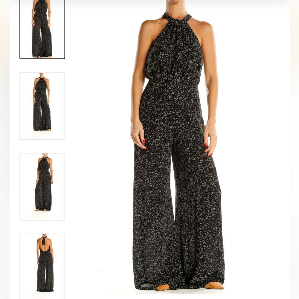 Express polka dot wide leg jumpsuit